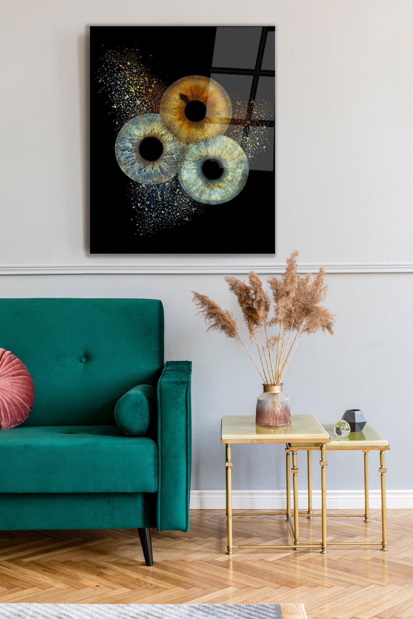 3-Persoons Collision Iris Foto Artwork Plexiglas