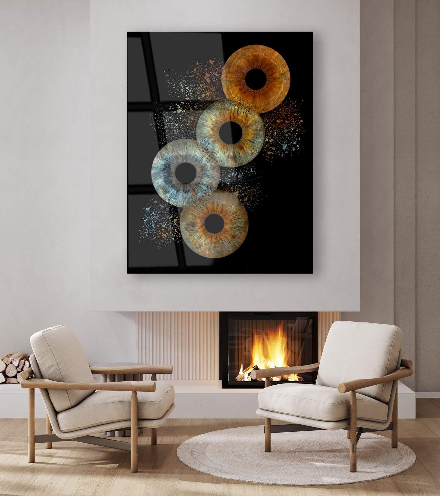 4-Persoons Collision Iris Foto Artwork Plexiglas