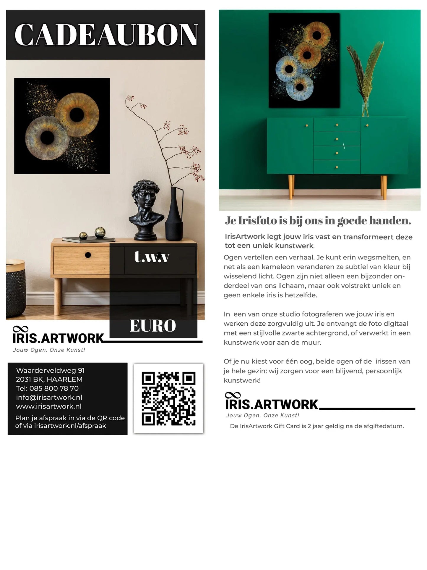 Digitaal Cadeau Bon Iris Foto Artwork IrisArtwork