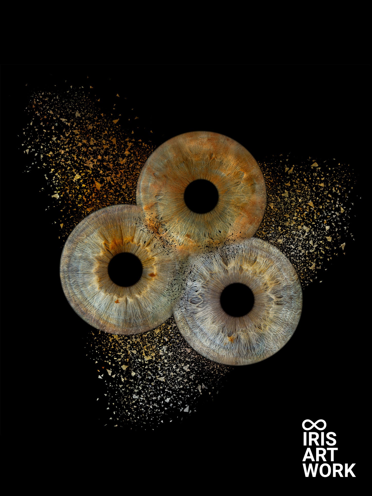 Digitaal 3-persoons Collision Iris Artwork