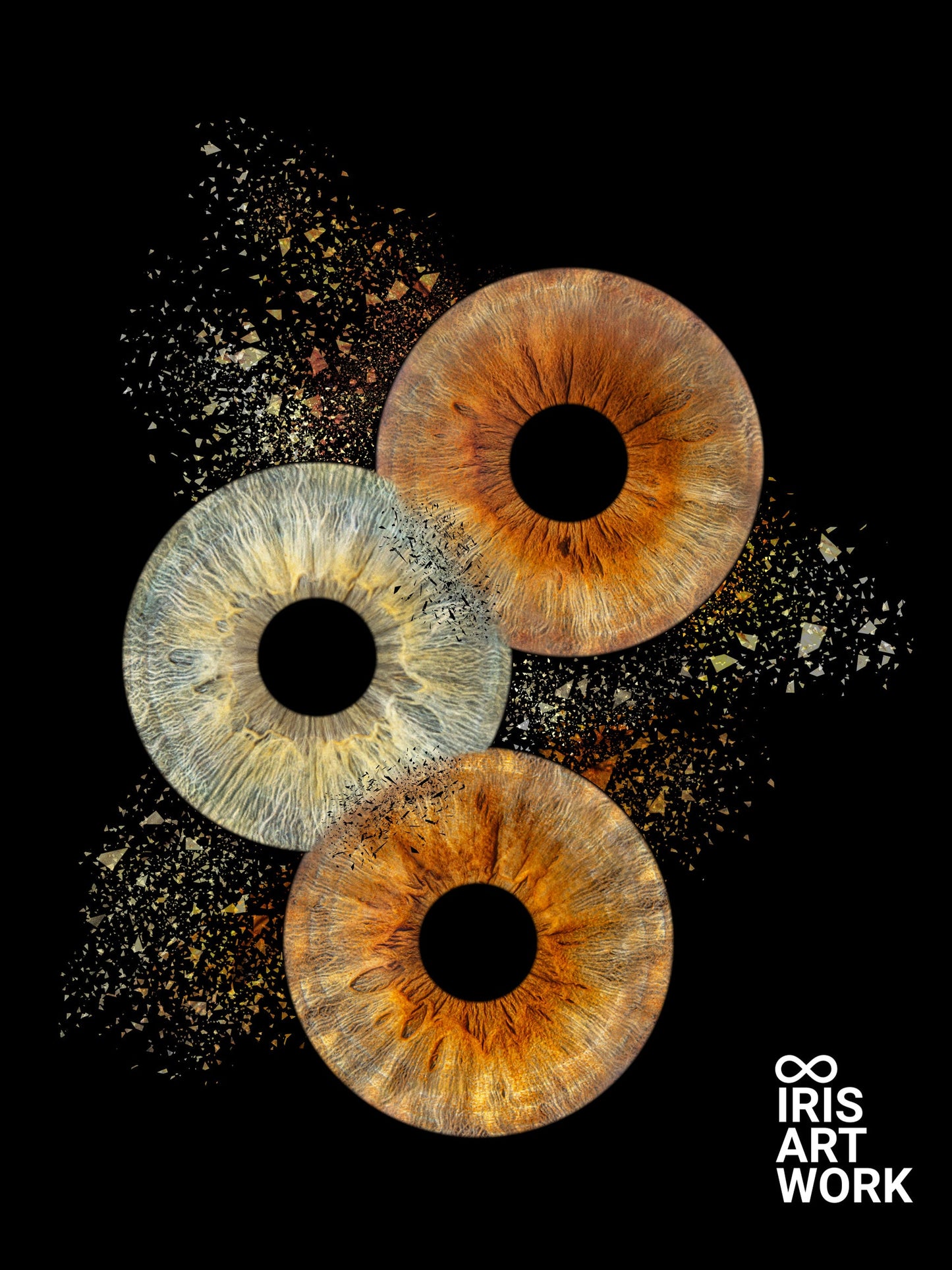 3-Persoons Collision Iris Artwork - Digitaal Bestand IrisArtwork