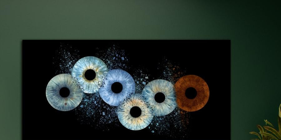 Familie 6-Persoons Collision Iris Artwork op Fotopapier