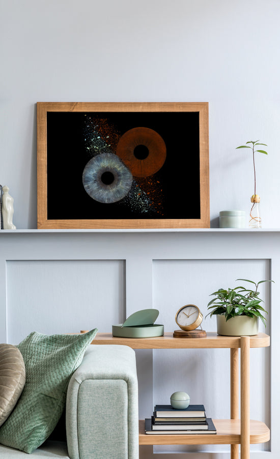 2-Persoons Collision Iris Foto Artwork Poster