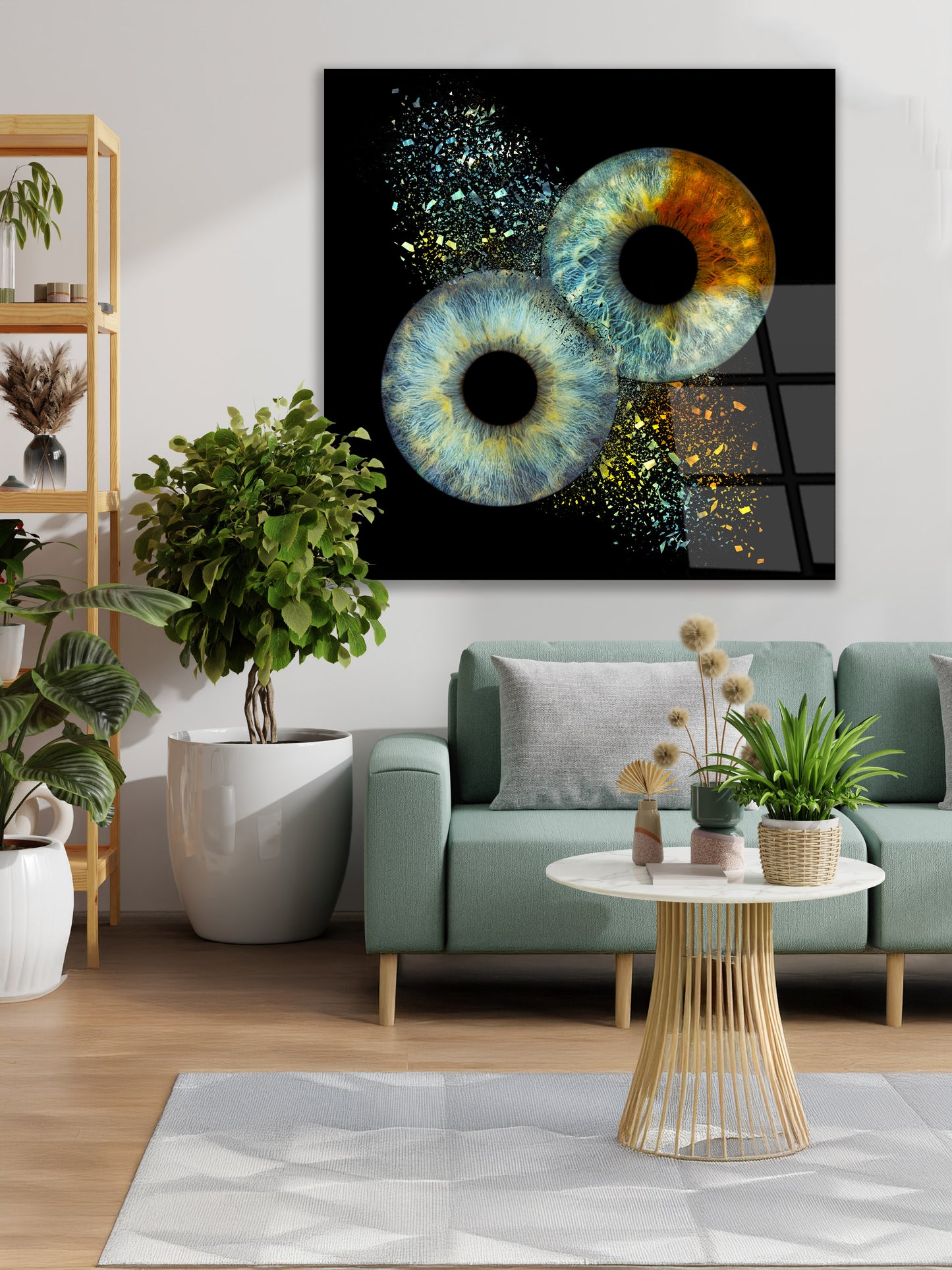 2-Persoons Collision Iris Foto Artwork Plexiglas