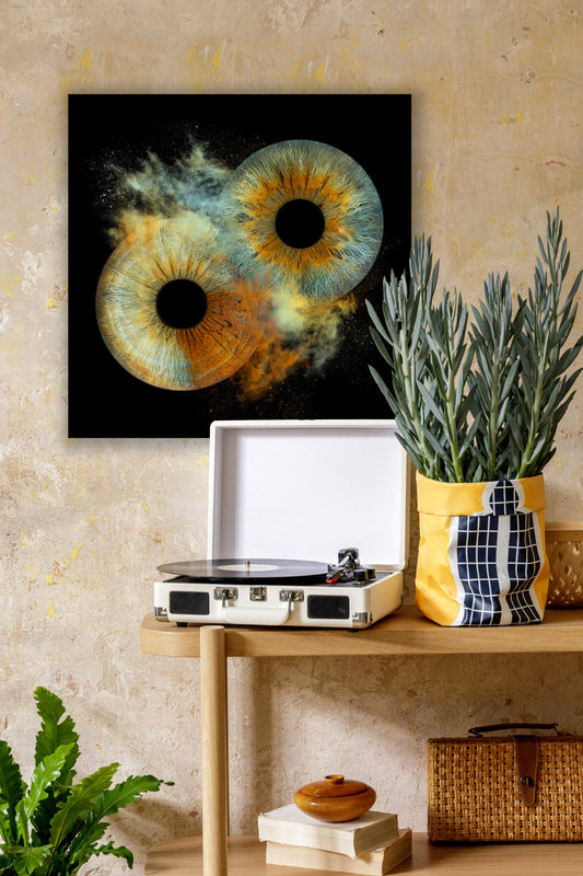 2-Persoons Collision Iris Artwork Foto op Museumglas IrisArtwork