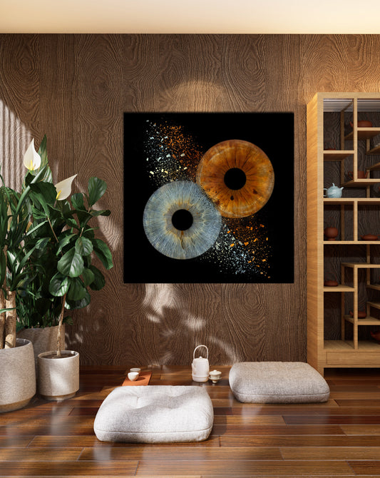 2-Persoons Collision Iris Artwork Foto op Museumglas IrisArtwork
