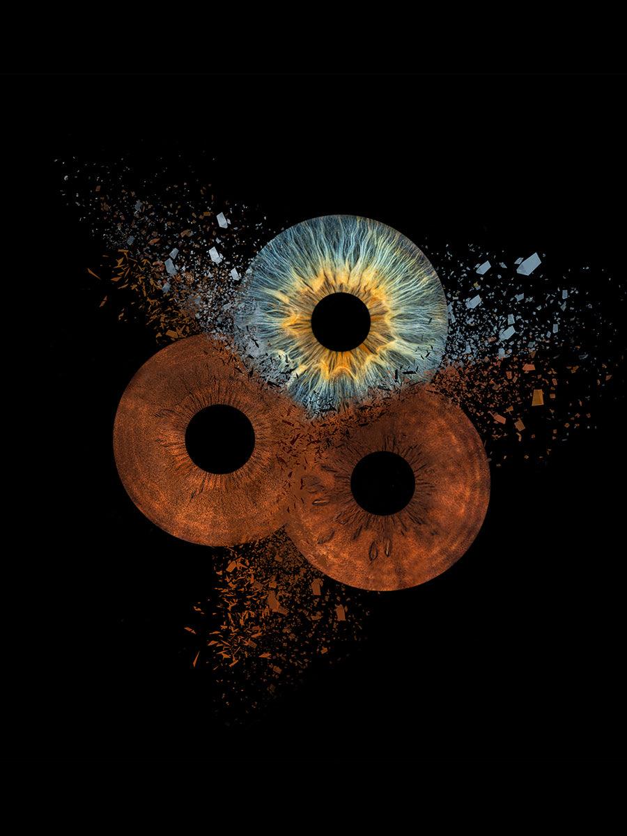 Digitaal 3-persoons Collision Iris Artwork - IrisArtwork
