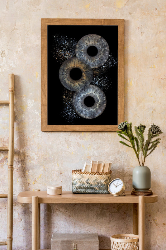 3-Persoons Collision Iris Artwork | 3 Personen op Fotopapier IrisArtwork