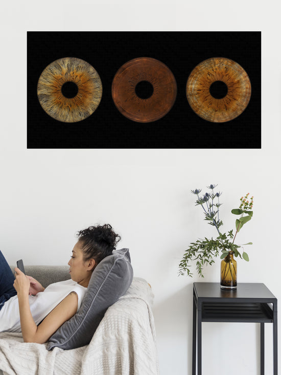 3-Persoons Iris Foto Artwork Poster