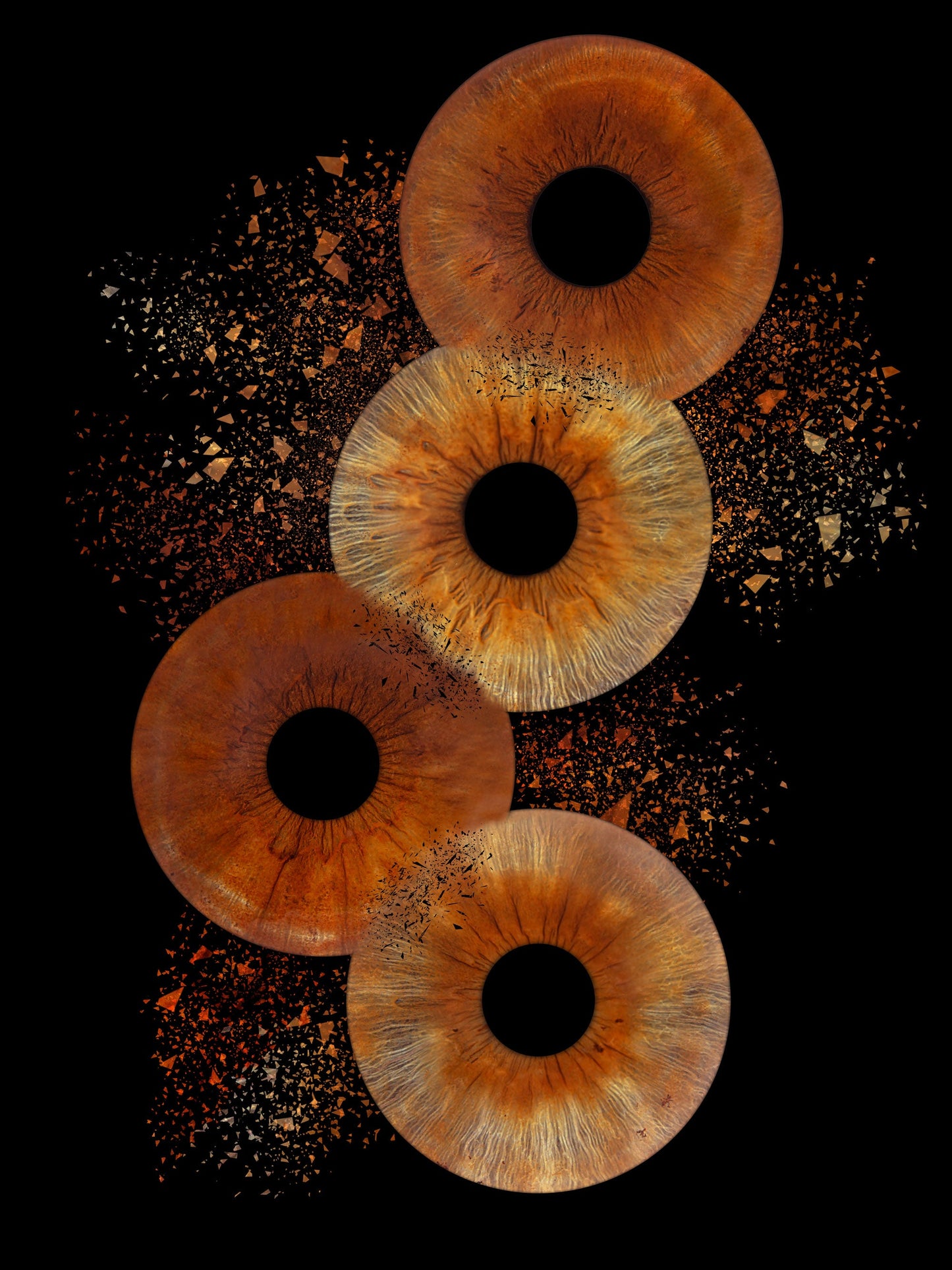 Digitaal 4-persoons Collision Iris Artwork IrisArtwork