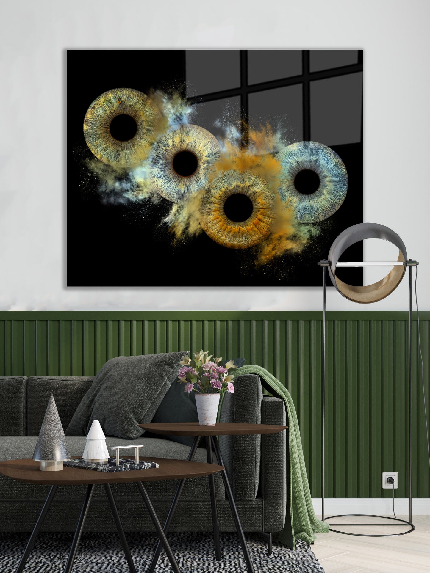 4 persoons Collision Iris Foto Artwork Plexiglas Maxima HD