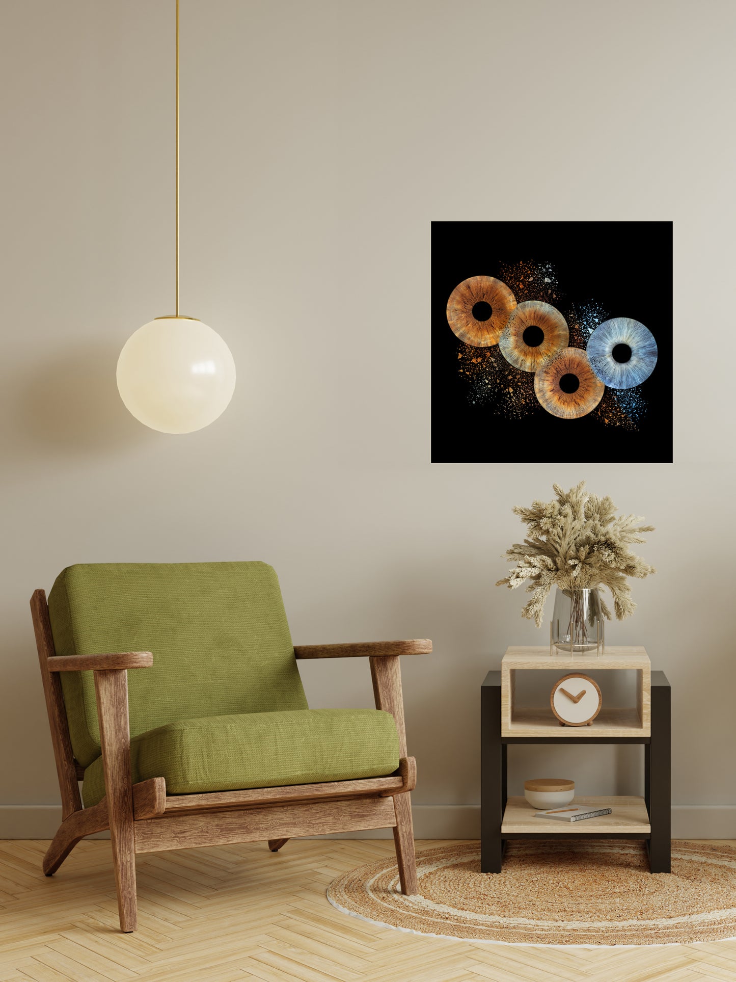 4 persoons Collision Iris Foto Artwork Museumglas