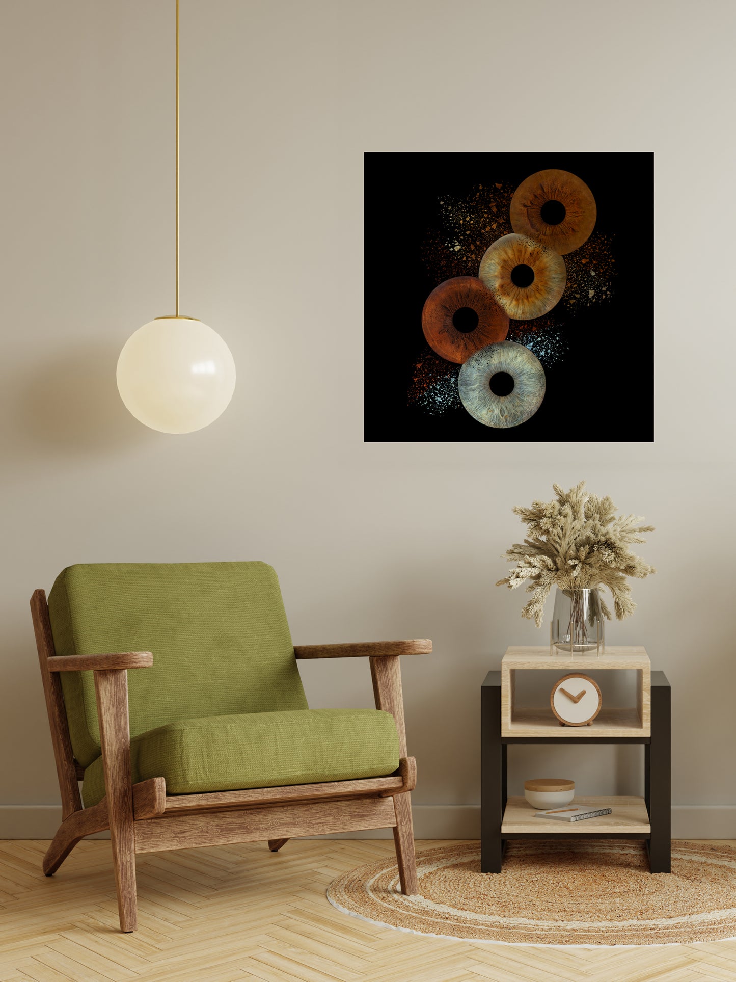 4 persoons Collision Iris Foto Artwork Museumglas