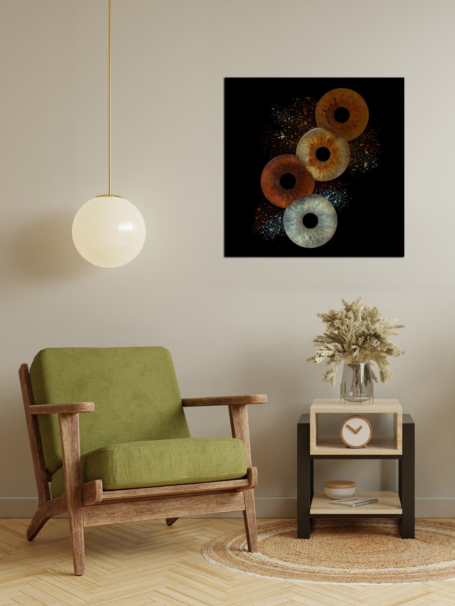 4 persoons Collision Iris Foto Artwork Museumglas