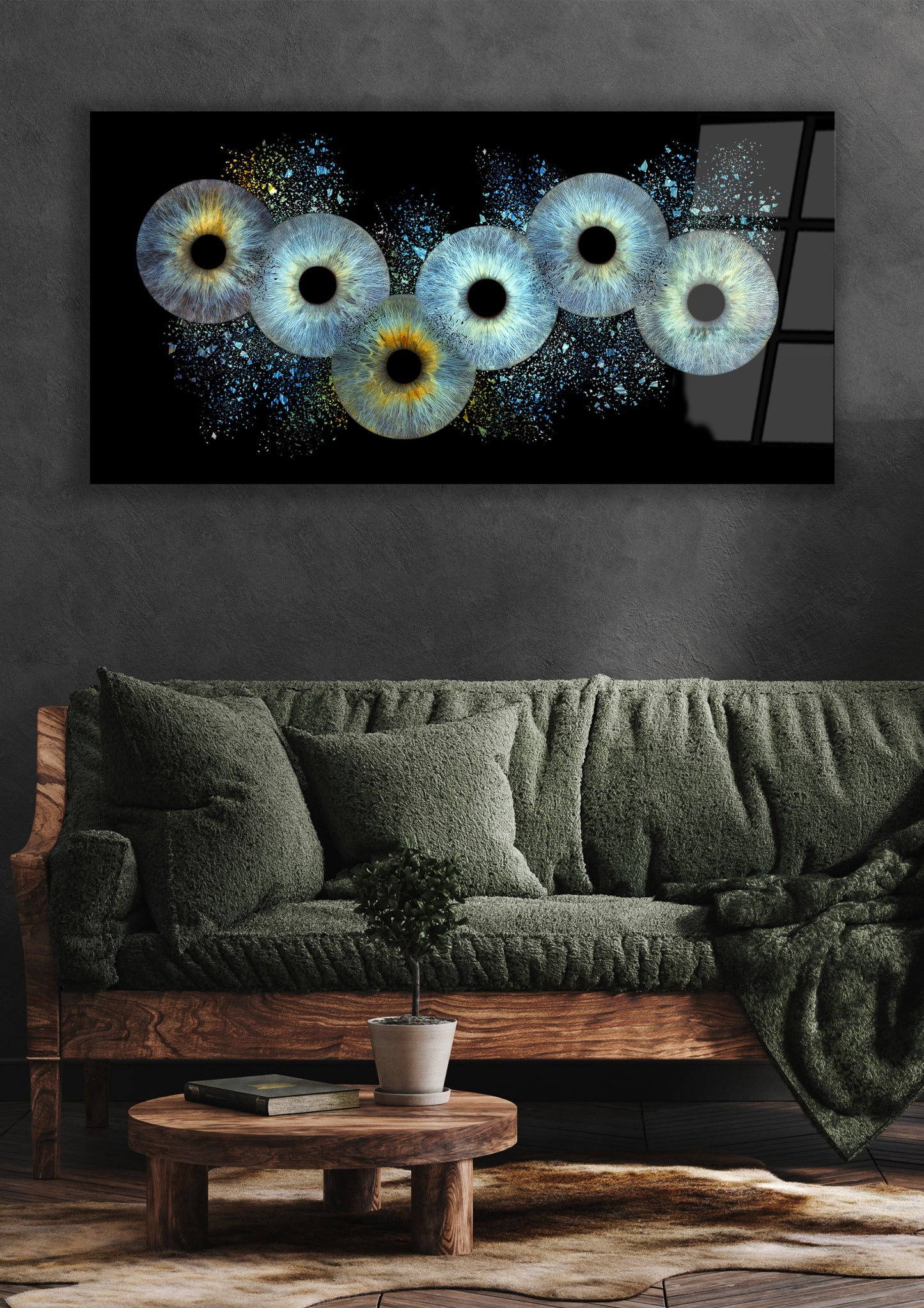 6-Persoons Collision Iris Foto Artwork Plexiglas