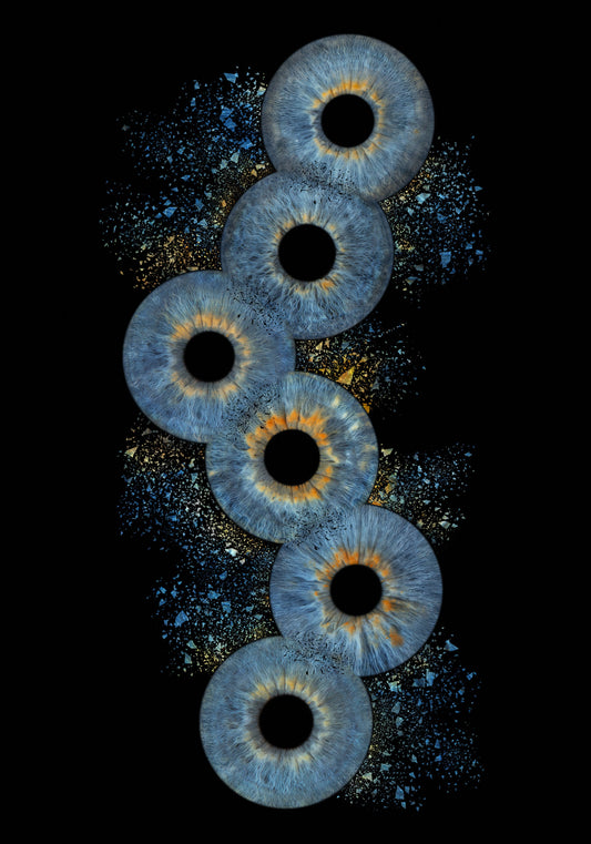 Digitaal 6-persoons Collision Iris Artwork IrisArtwork
