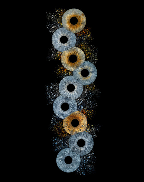 Digitaal 9-persoons Iris Artwork