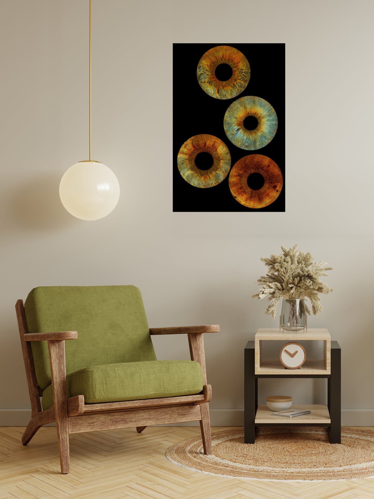 4-Persoons Iris Foto Artwork Museumglas