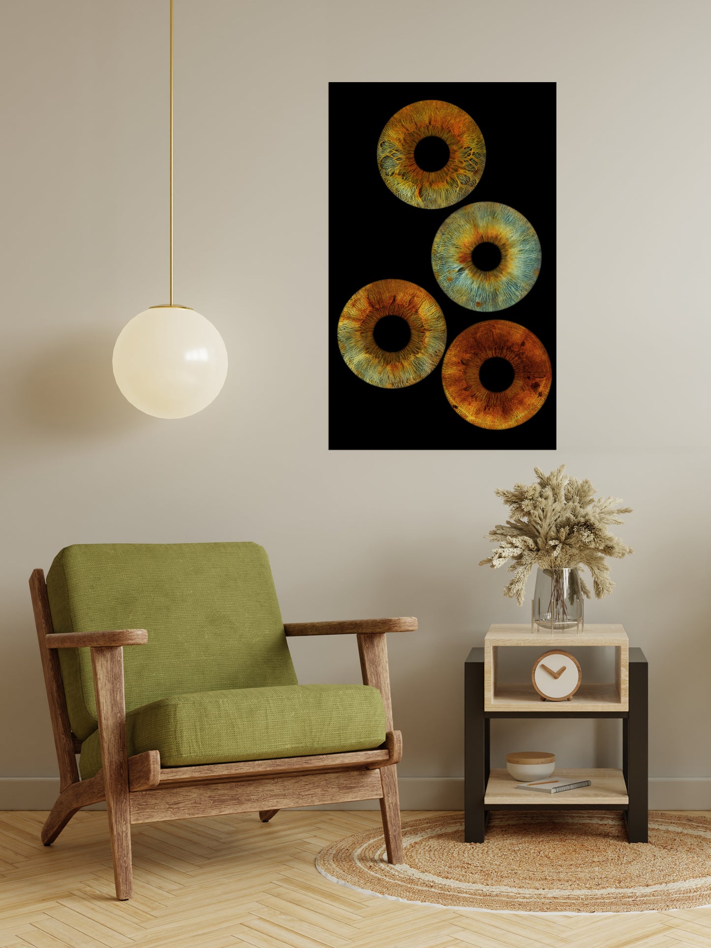 4-Persoons Iris Foto Artwork Museumglas